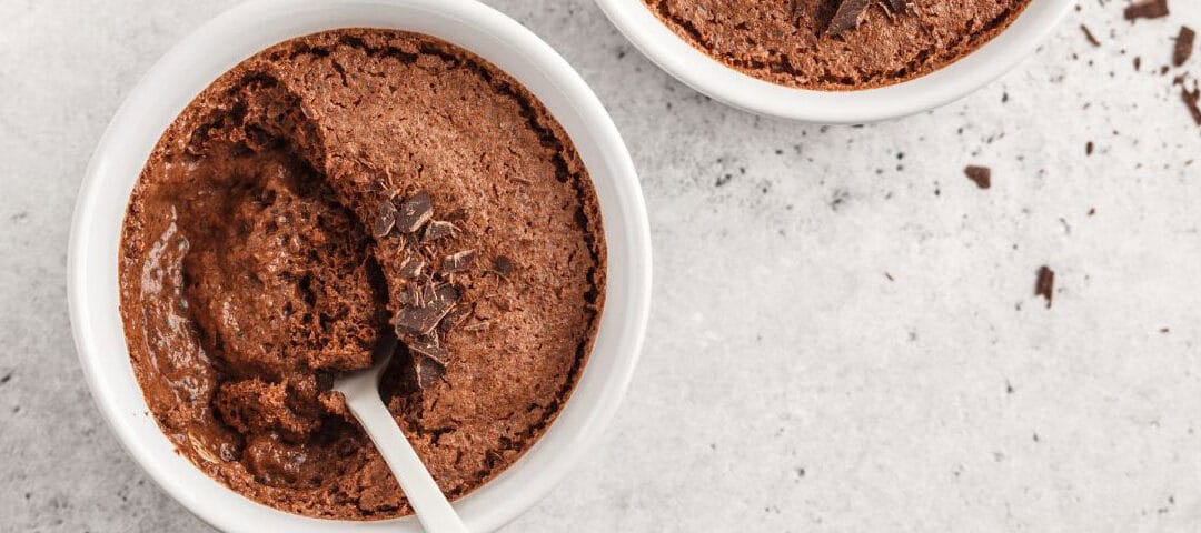 Een eiwitrijke chocolade mousse